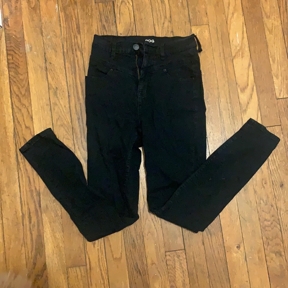 BDG Black High Rise Seam Jean Ankle